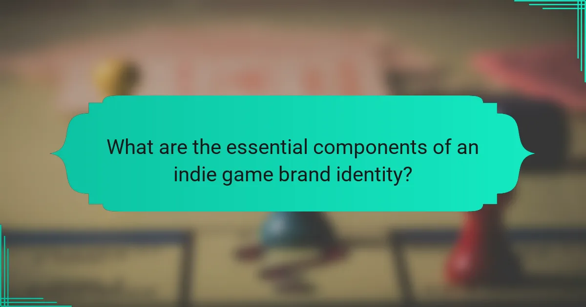 What are the essential components of an indie game brand identity?