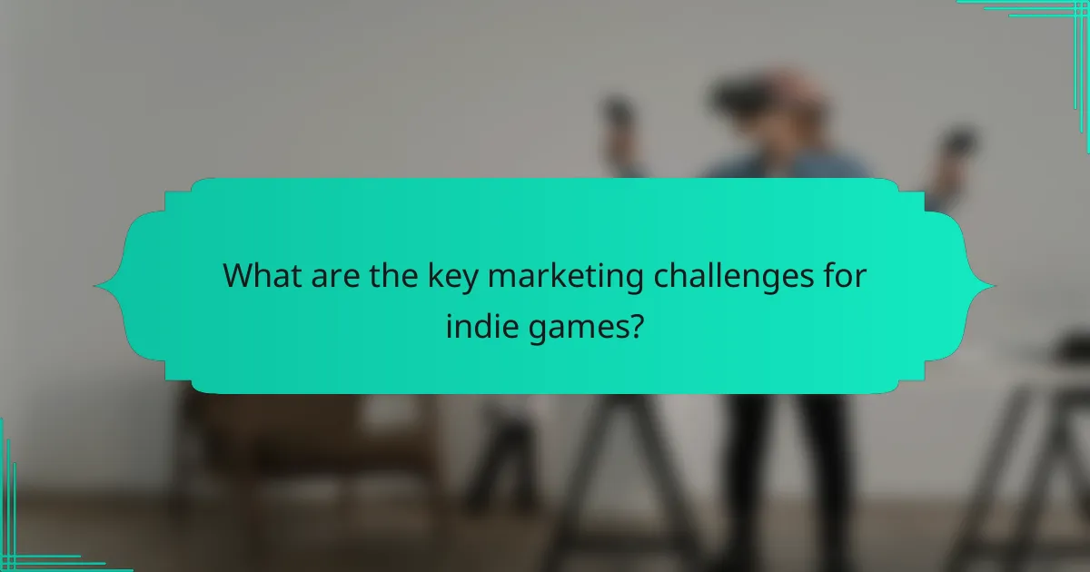 What are the key marketing challenges for indie games?