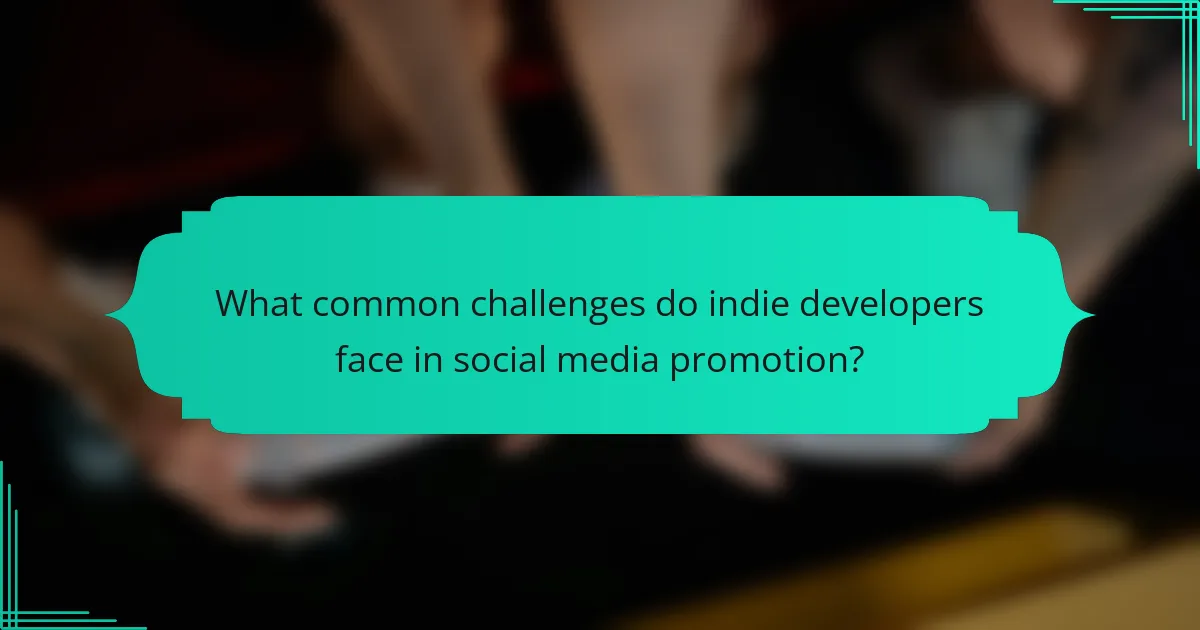 What common challenges do indie developers face in social media promotion?