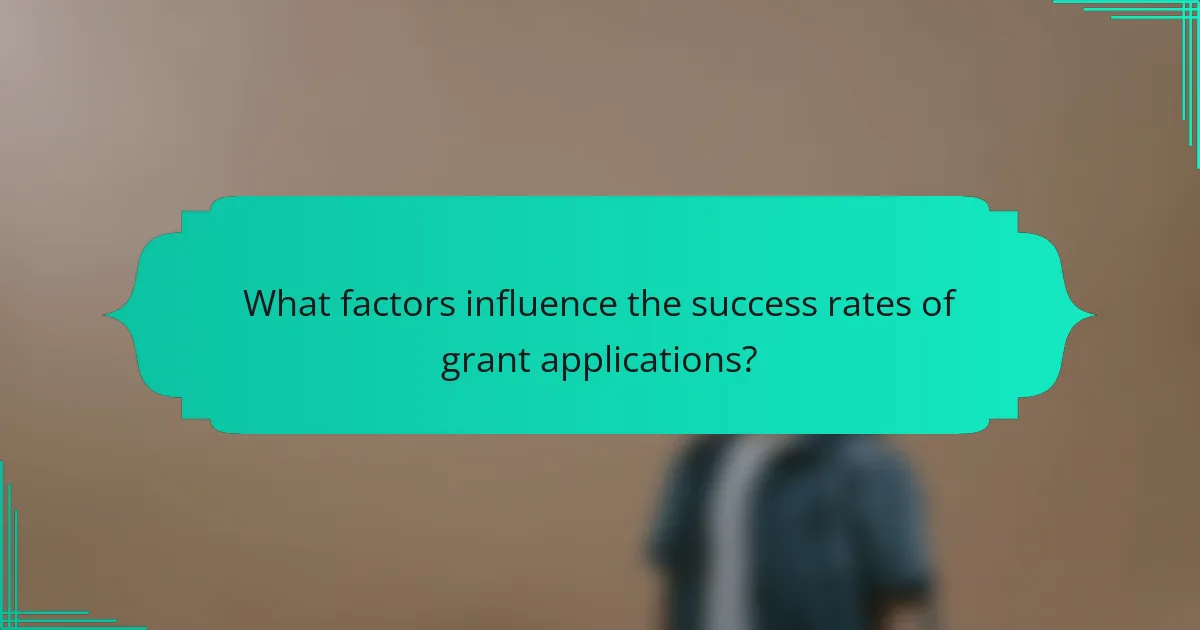 What factors influence the success rates of grant applications?