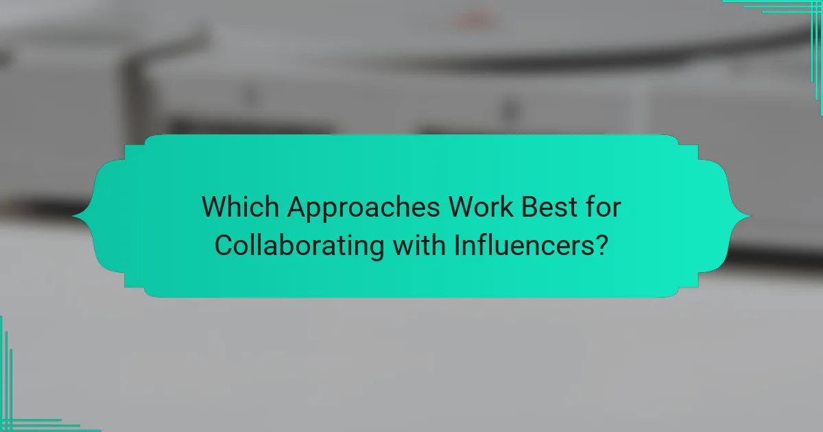 Which Approaches Work Best for Collaborating with Influencers?